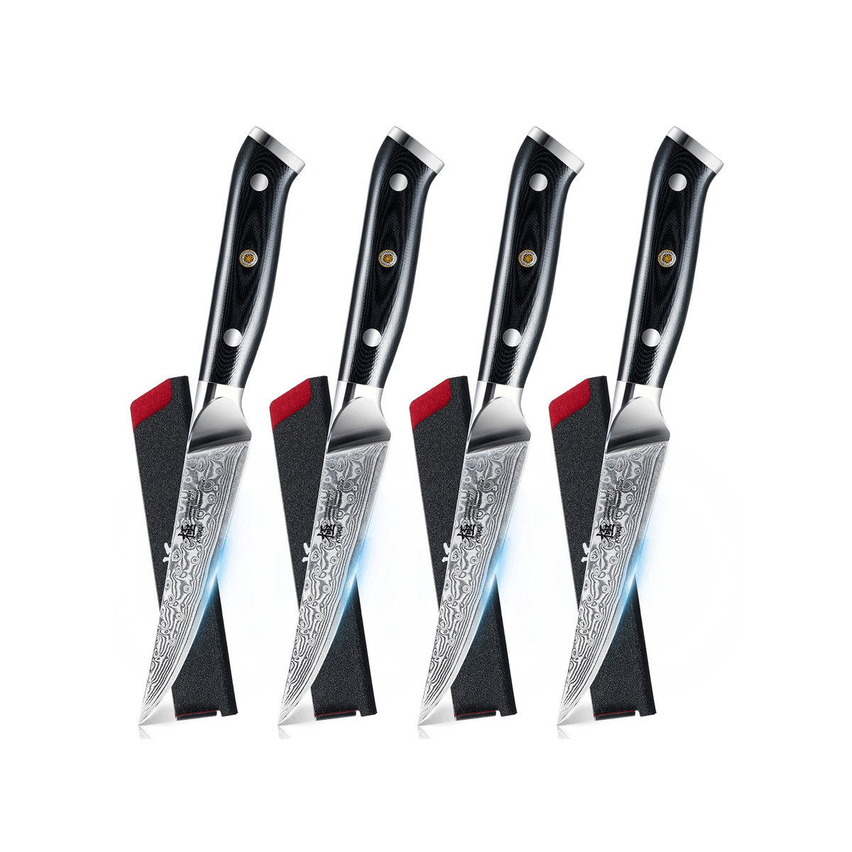 Japanese Steak Knife Set | Kyoku Knives | Damascus steel